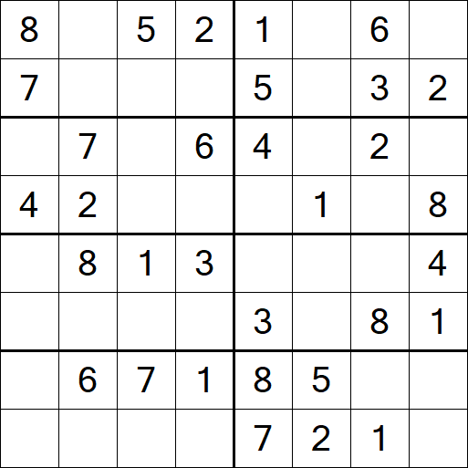 Sudoku 8x8 - Easy