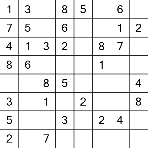Sudoku 8x8 - Easy