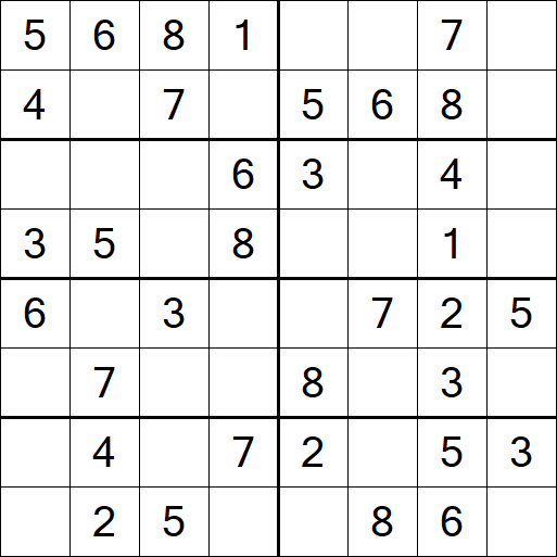 Sudoku 8x8 - Easy