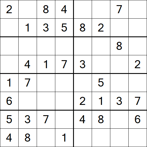 Sudoku 8x8 - Easy