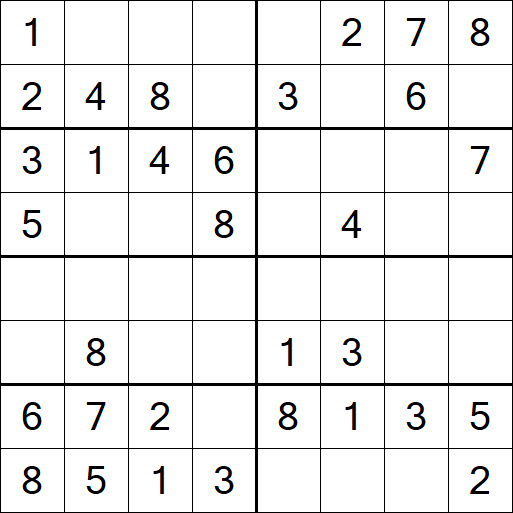 Sudoku 8x8 - Einfach