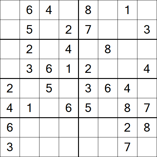 Sudoku 8x8 - Easy