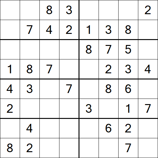 Sudoku 8x8 - Easy