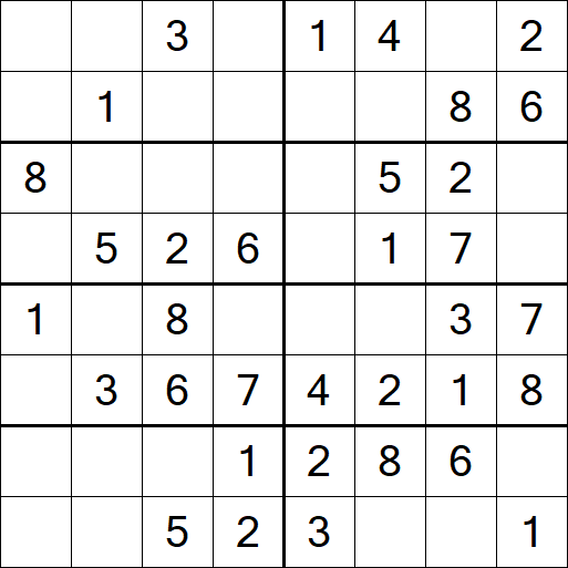 Sudoku 8x8 - Easy