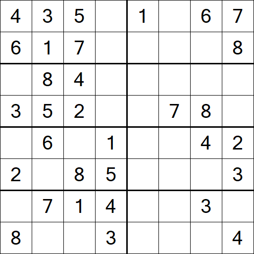 Sudoku 8x8 - Easy