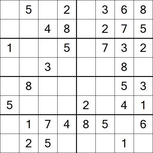 Sudoku 8x8 - Einfach