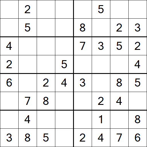 Sudoku 8x8 - Easy