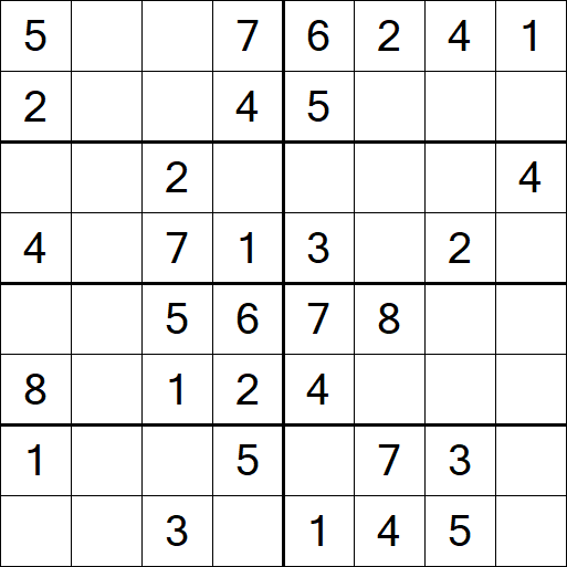 Sudoku 8x8 - Fácil