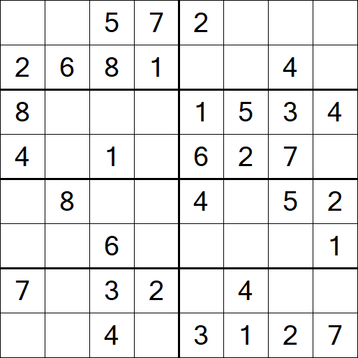 Sudoku 8x8 - Einfach