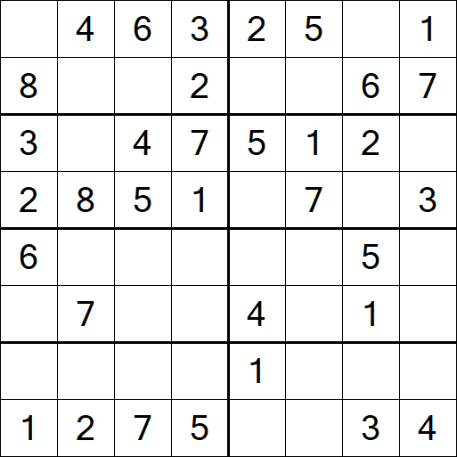 Sudoku 8x8 - Fácil