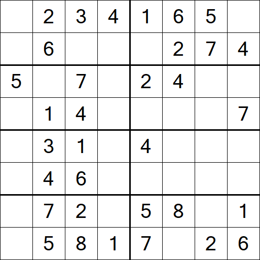 Sudoku 8x8 - Easy