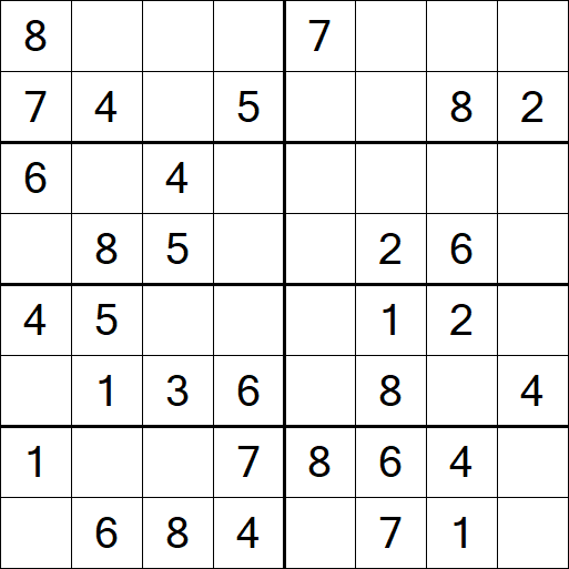 Sudoku 8x8 - Easy