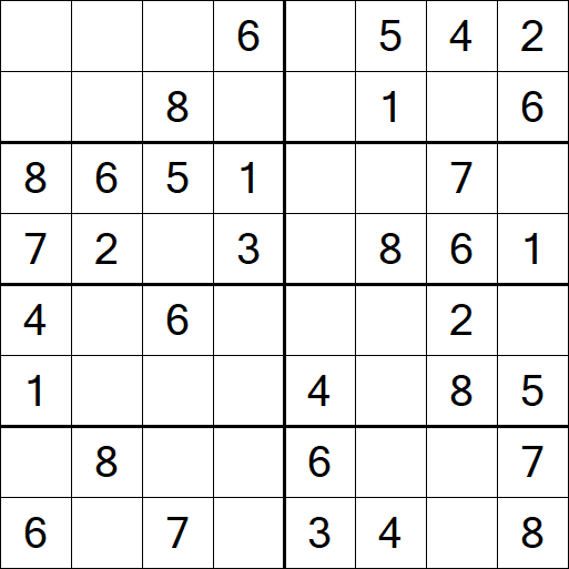 Sudoku 8x8 - Easy