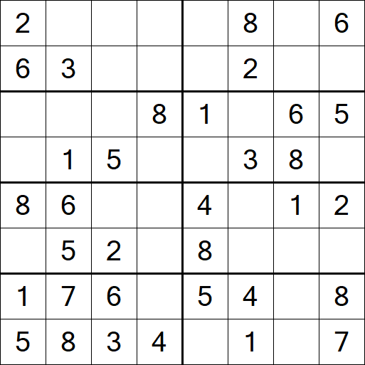 Sudoku 8x8 - Fácil