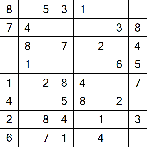 Sudoku 8x8 - Fácil