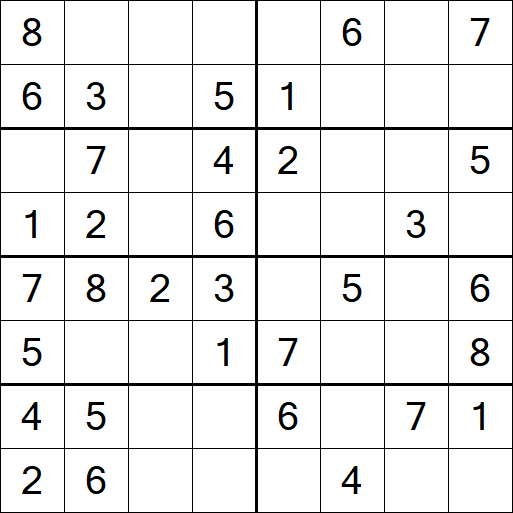 Sudoku 8x8 - Fácil