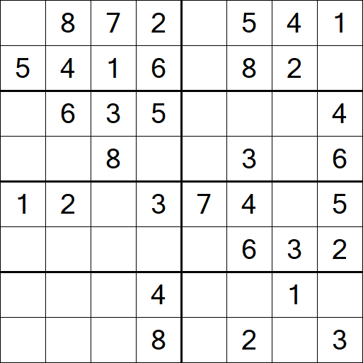 Sudoku 8x8 - Easy