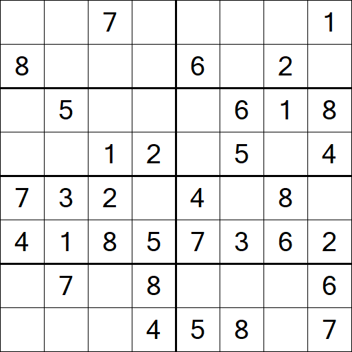 Sudoku 8x8 - Fácil