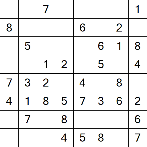 Sudoku 8x8 - Easy