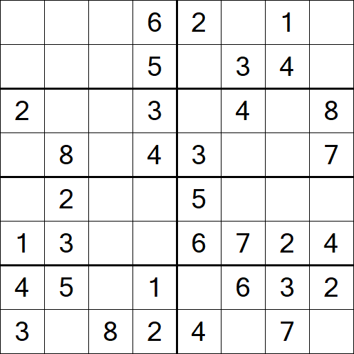 Sudoku 8x8 - Einfach
