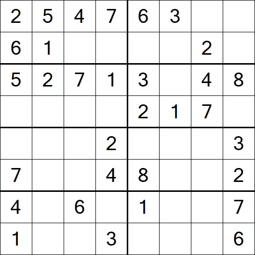 Sudoku 8x8 - Easy