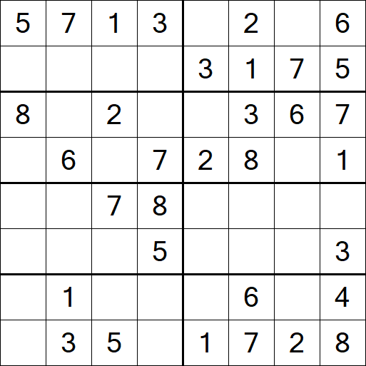 Sudoku 8x8 - Easy