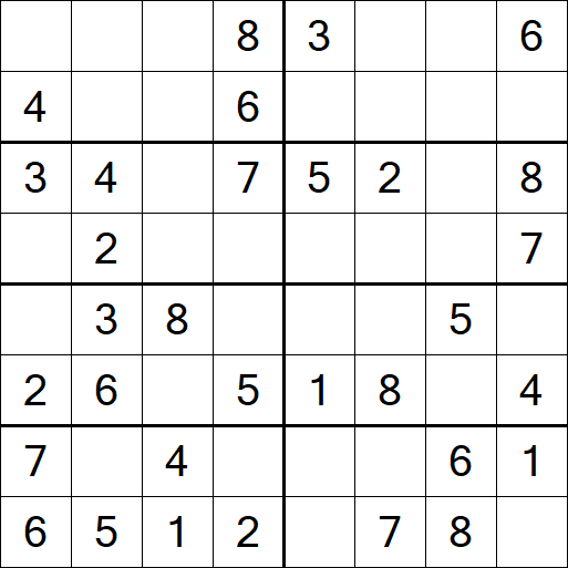 Sudoku 8x8 - Easy