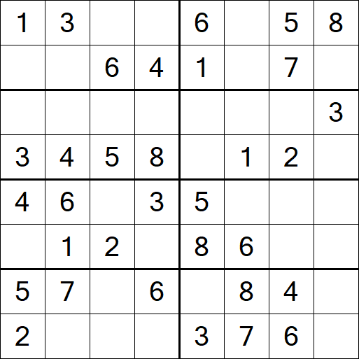Sudoku 8x8 - Easy
