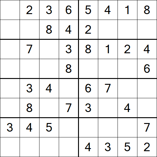 Sudoku 8x8 - Easy