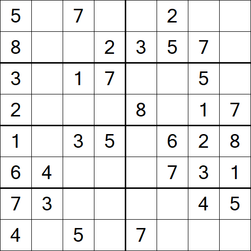 Sudoku 8x8 - Einfach