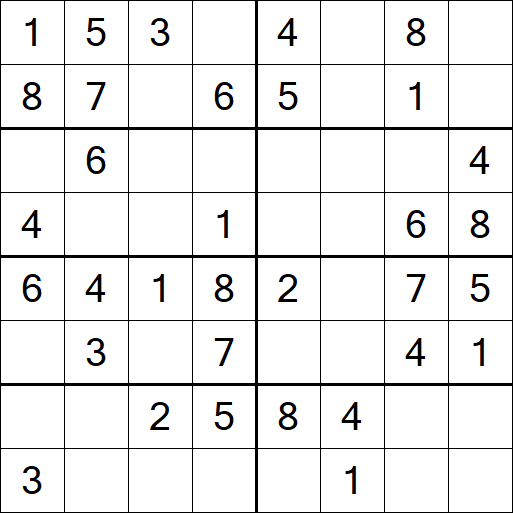 Sudoku 8x8 - Simple
