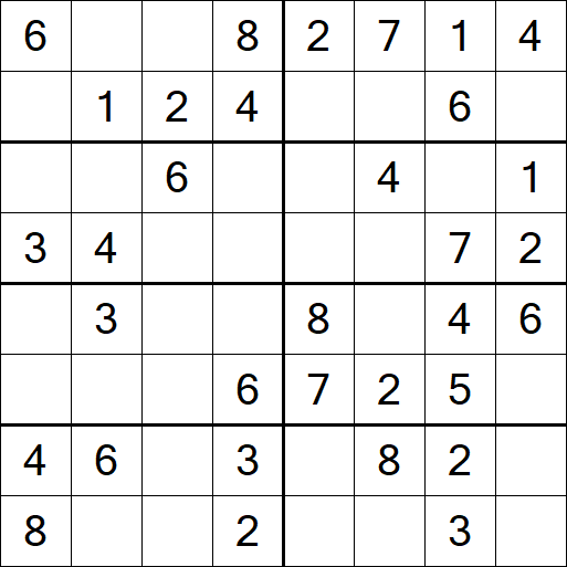 Sudoku 8x8 - Simple