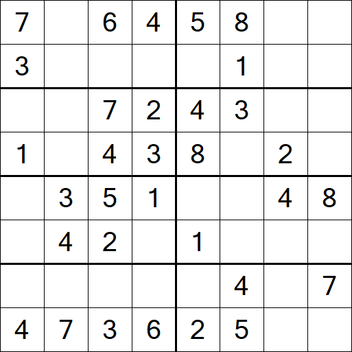 Sudoku 8x8 - Simple