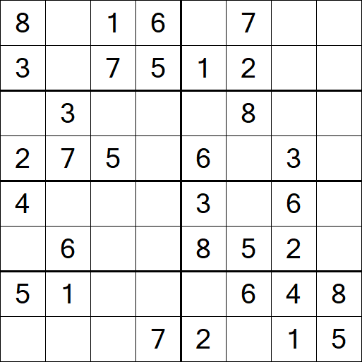 Sudoku 8x8 - Einfach