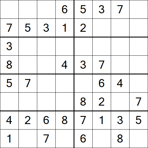 Sudoku 8x8 - Einfach