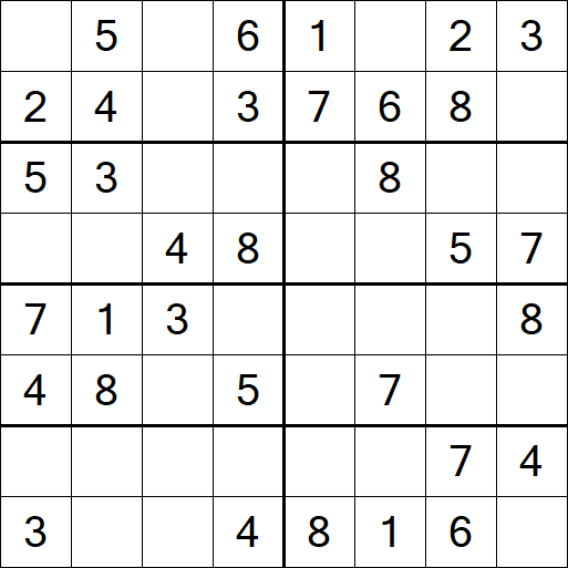 Sudoku 8x8 - Einfach