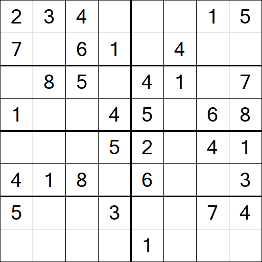 Sudoku 8x8 - Einfach