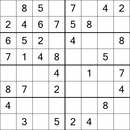 Sudoku 8x8 - Simple