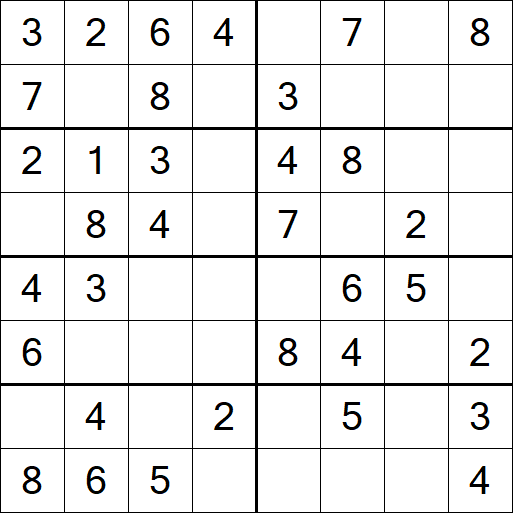Sudoku 8x8 - Einfach