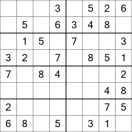 Sudoku 8x8 - Simple