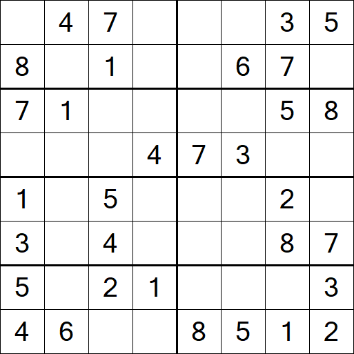 Sudoku 8x8 - Einfach