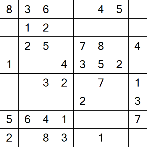 Sudoku 8x8 - Einfach