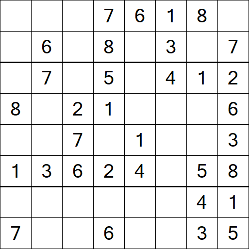 Sudoku 8x8 - Einfach