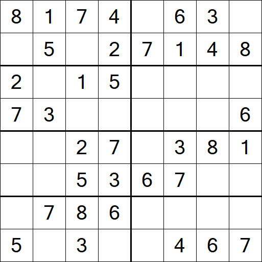 Sudoku 8x8 - Einfach