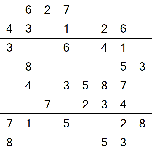Sudoku 8x8 - Einfach