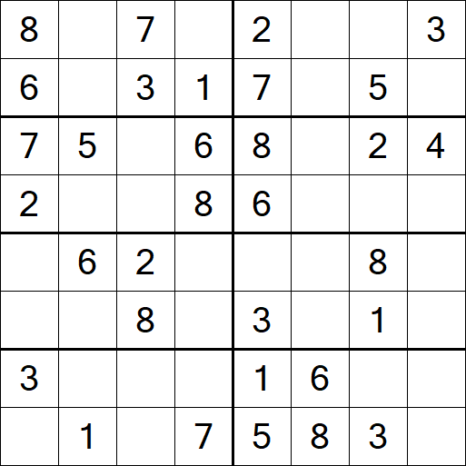Sudoku 8x8 - Easy