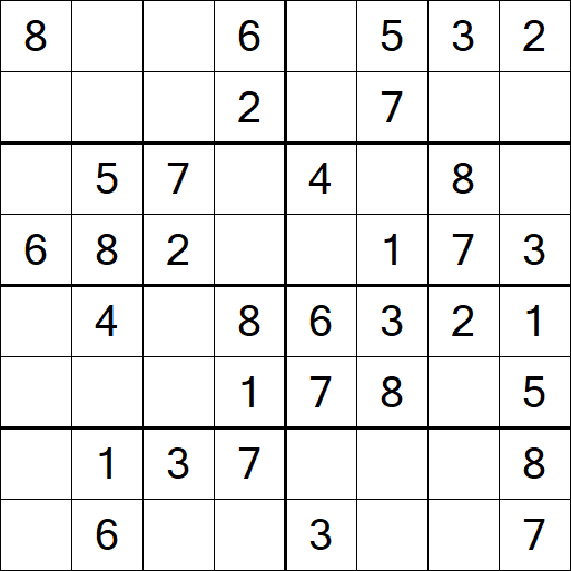 Sudoku 8x8 - Einfach