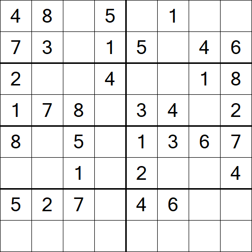 Sudoku 8x8 - Einfach