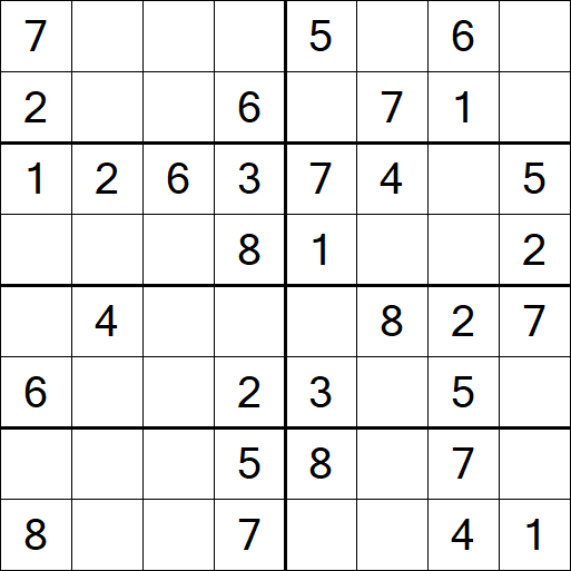 Sudoku 8x8 - Einfach