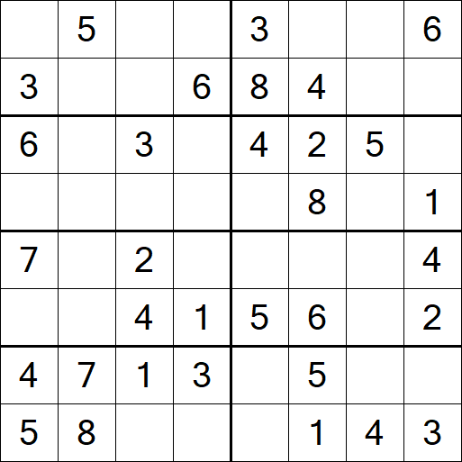 Sudoku 8x8 - Einfach